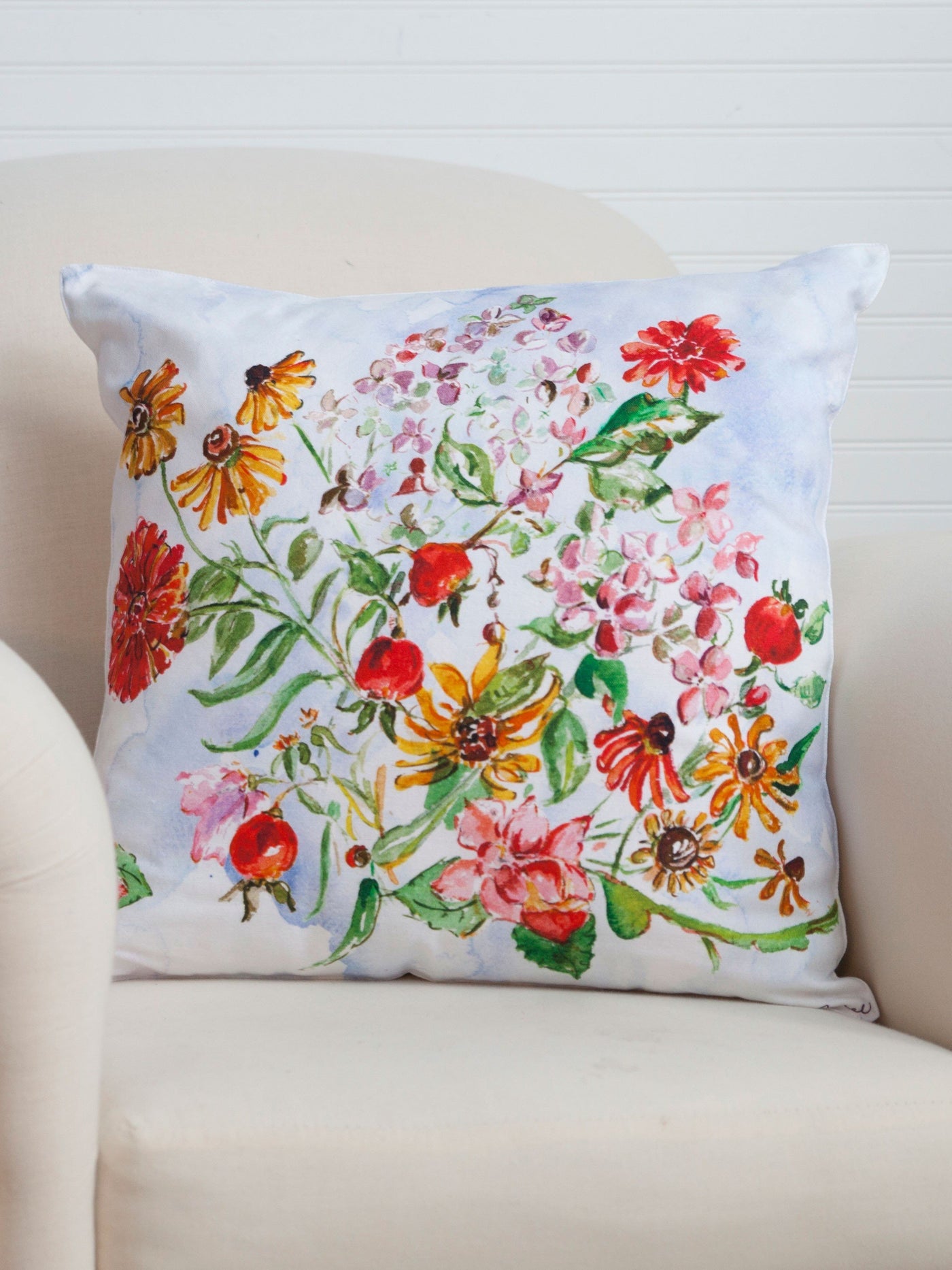 Apple Butter Cushion Cover in Multi by April Cornell
