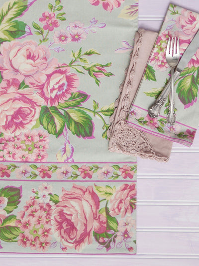 Strawberry Shortcake Runner in Sage by April Cornell