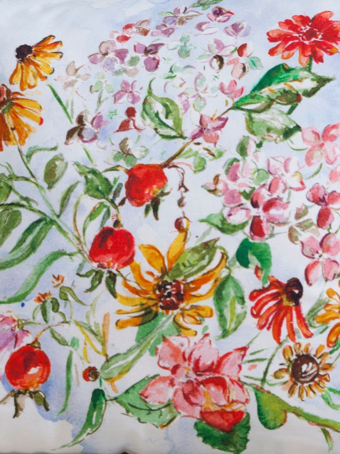 Apple Butter Cushion Cover in Multi by April Cornell