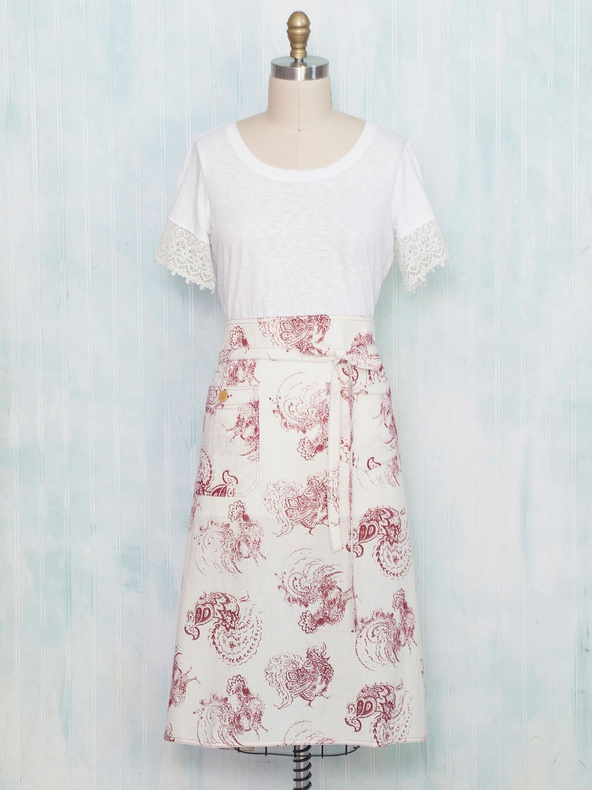 Raspberry Tart Apron in Red by April Cornell