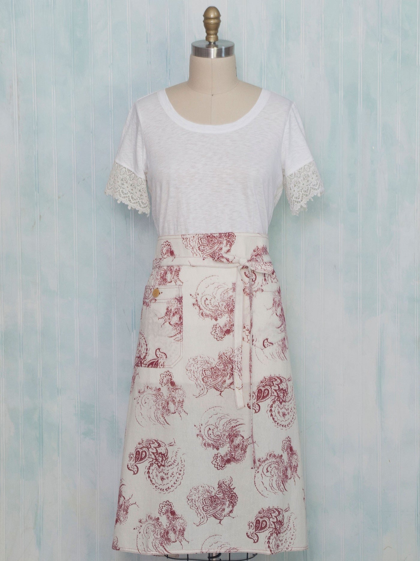 Raspberry Tart Apron in Red by April Cornell