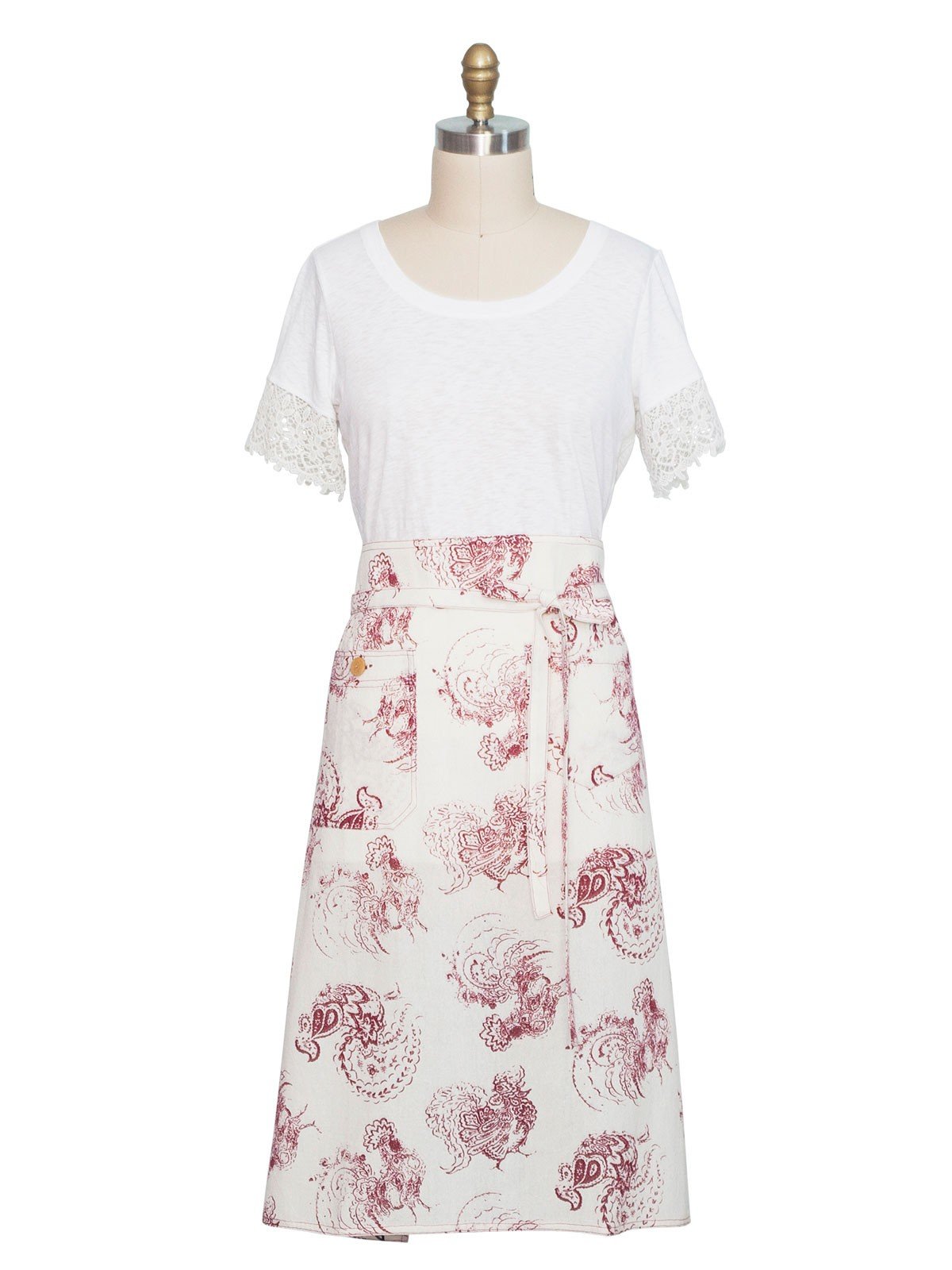 Raspberry Tart Apron in Red by April Cornell