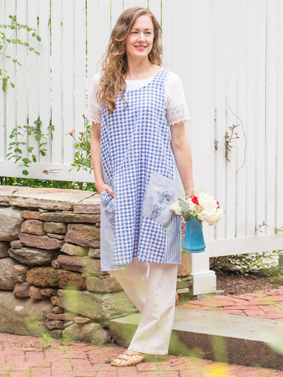 Blueberry Pie Apron in Blue | April Cornell- SOLD OUT