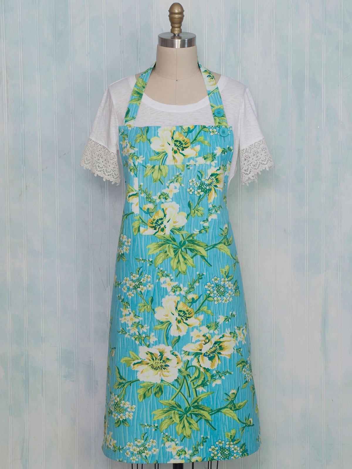 Pistachio Apron in Turquoise | April Cornell- SOLD OUT