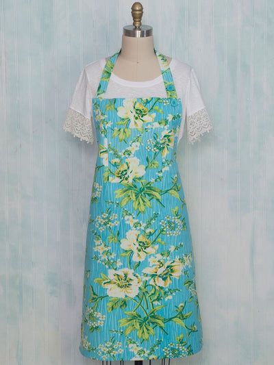 Pistachio Apron in Turquoise by April Cornell