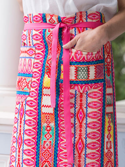 Lemon Zest Apron in Multi by April Cornell