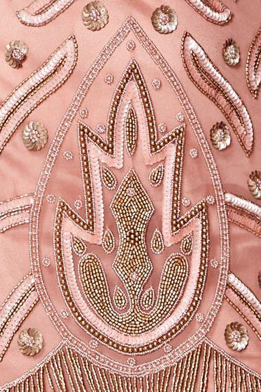 Old Hollywood Fringe Dress in Rose