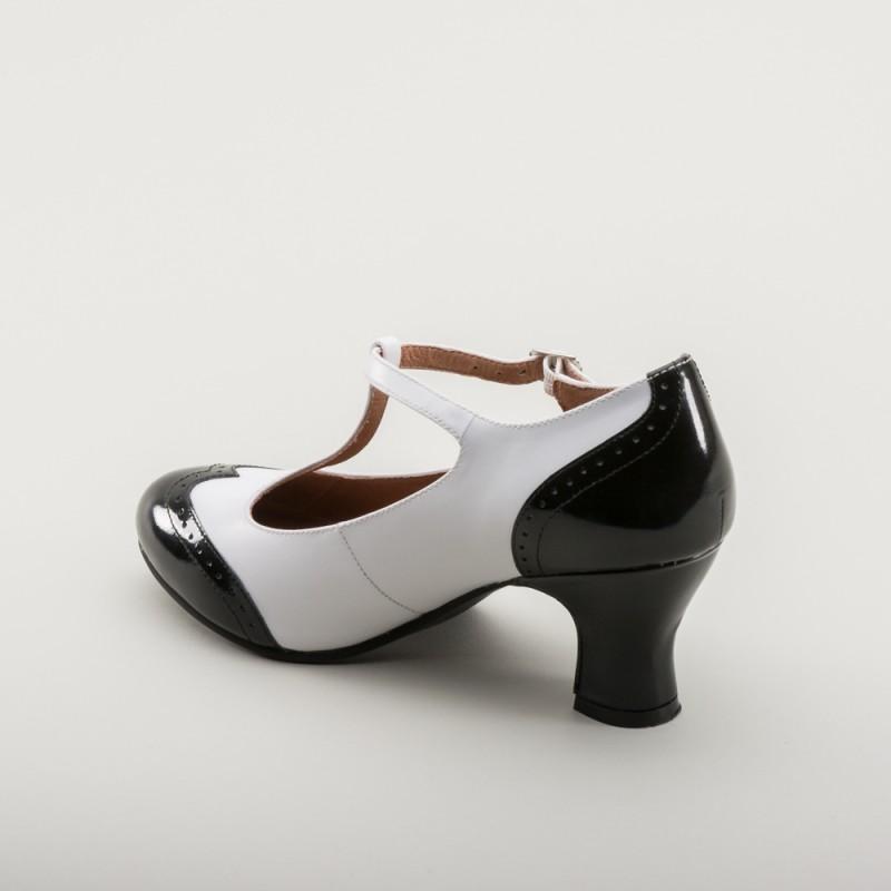 Gatsby Two-Tone Shoes in Black-White - SOLD OUT