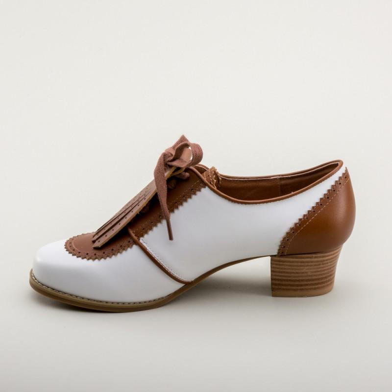 Hepburn 1940s Golf Shoes in Brown-White - SOLD OUT