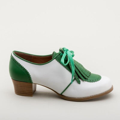Hepburn 1940s Golf Shoes in Green-White - SOLD OUT