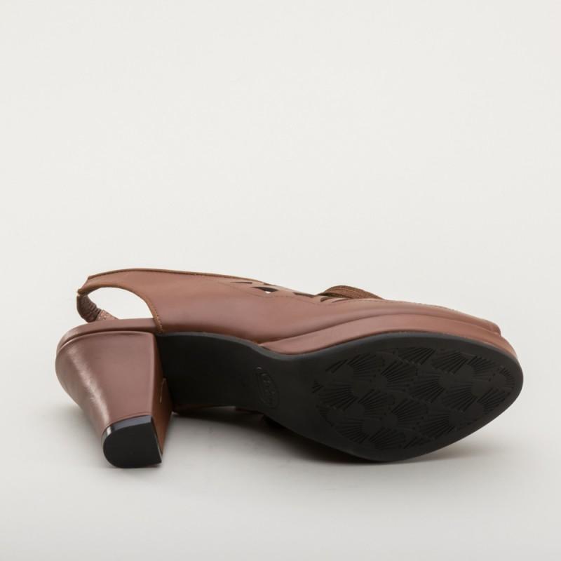 Rita 1940s Cutout Platform Slingbacks in Brown by Royal Vintage Shoes