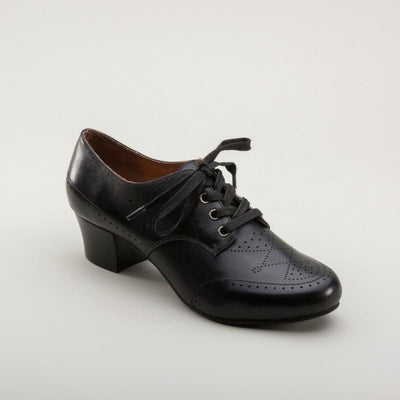 Claire 1940s Oxfords in Black by Royal Vintage Shoes
