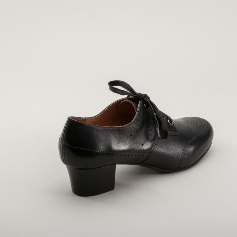 Claire 1940s Oxfords in Black by Royal Vintage Shoes