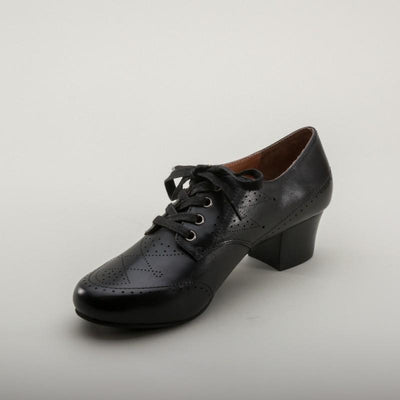 Claire 1940s Oxfords in Black by Royal Vintage Shoes