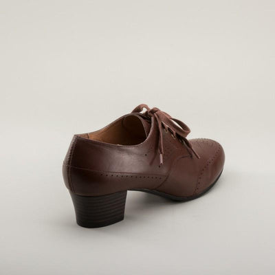 Claire 1940s Oxfords in Brown by Royal Vintage Shoes