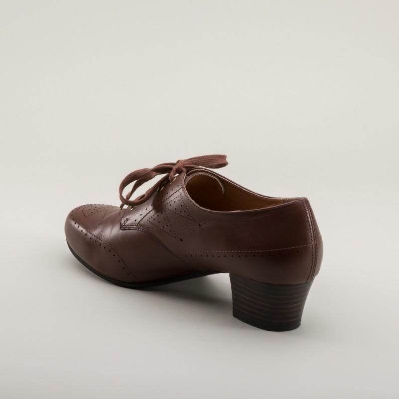 Claire 1940s Oxfords in Brown by Royal Vintage Shoes