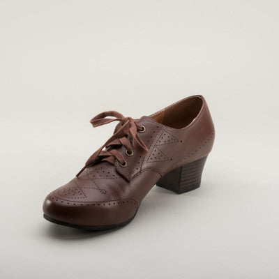 Claire 1940s Oxfords in Brown by Royal Vintage Shoes