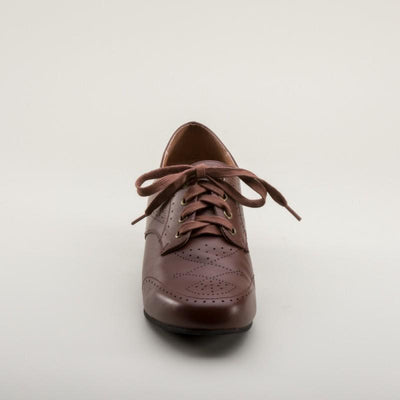 Claire 1940s Oxfords in Brown by Royal Vintage Shoes