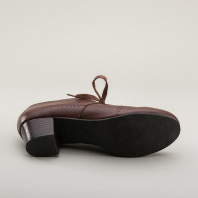 Claire 1940s Oxfords in Brown by Royal Vintage Shoes