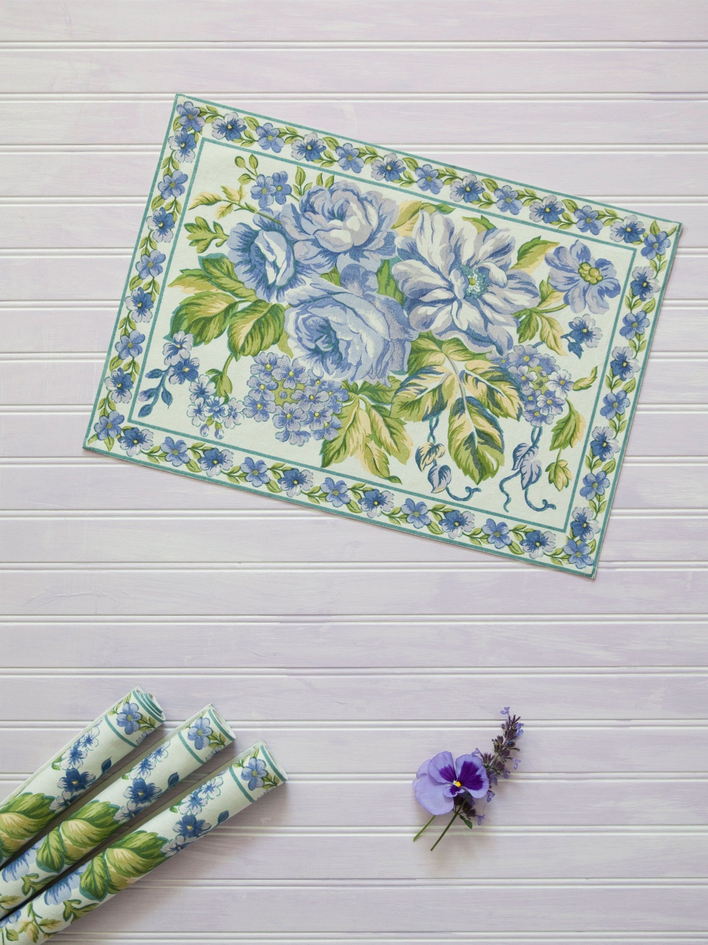 Strawberry Shortcake Placemat in Ecru by April Cornell