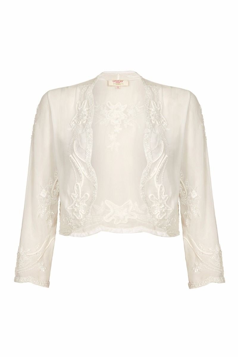 Great Gatsby Party Bolero in White