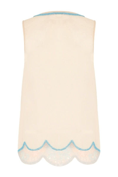 Vintage Inspired Embellished Top in Nude Blush