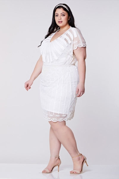 Roaring Twenties Inspired Dress in White