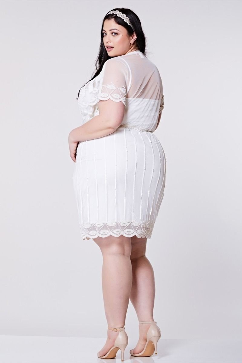 Roaring Twenties Inspired Dress in White