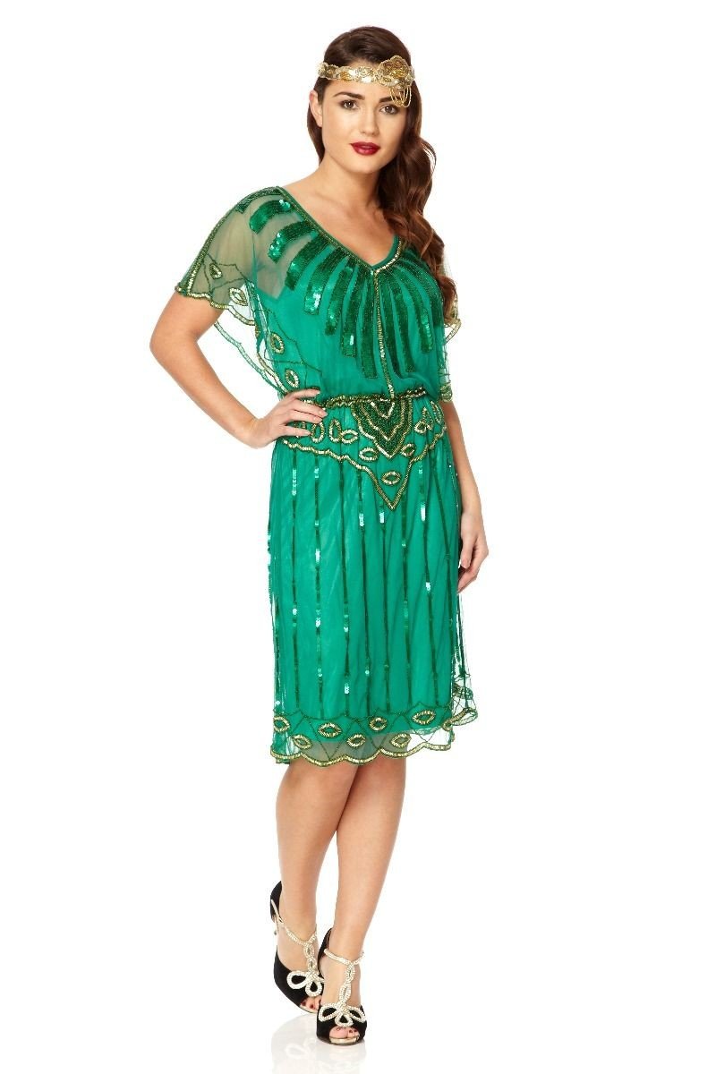 Roaring Twenties Inspired Dress in Green