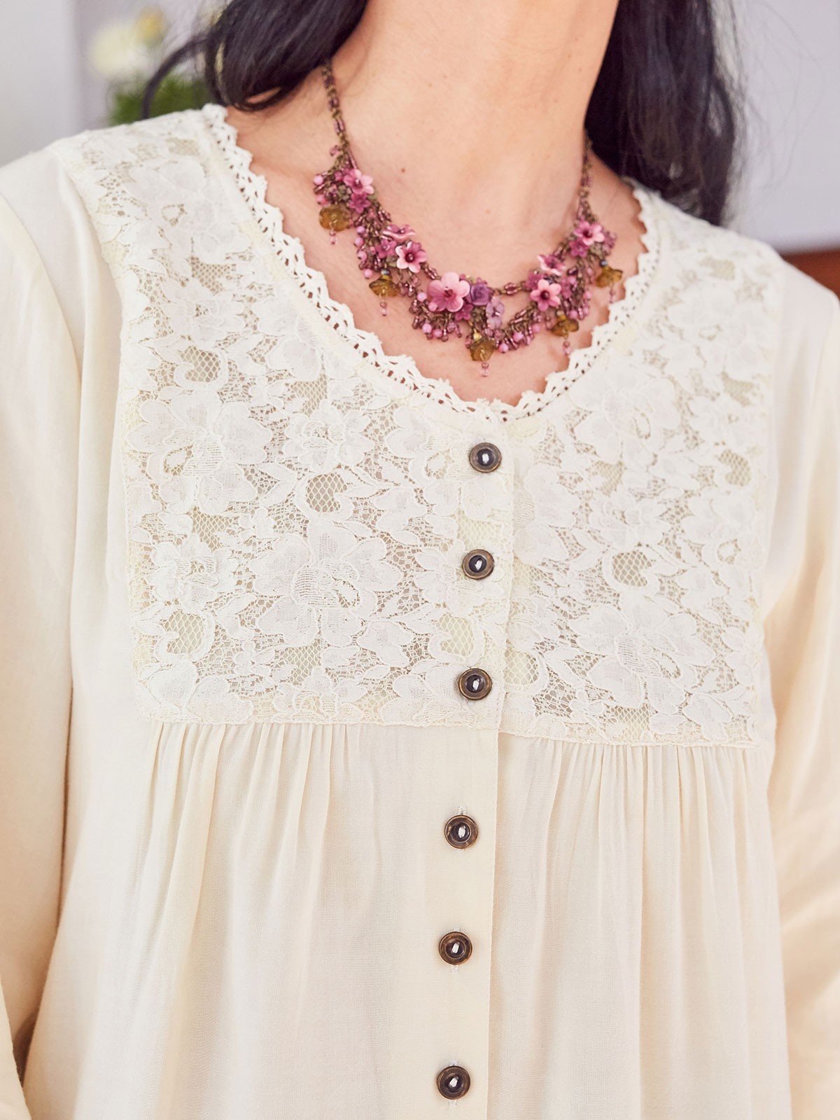 The Romany Blouse in Ecru by April Cornell