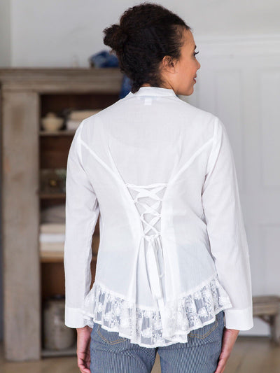 Victorian Blouse in White by April Cornell