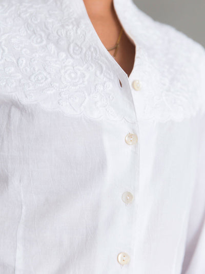 Victorian Blouse in White by April Cornell