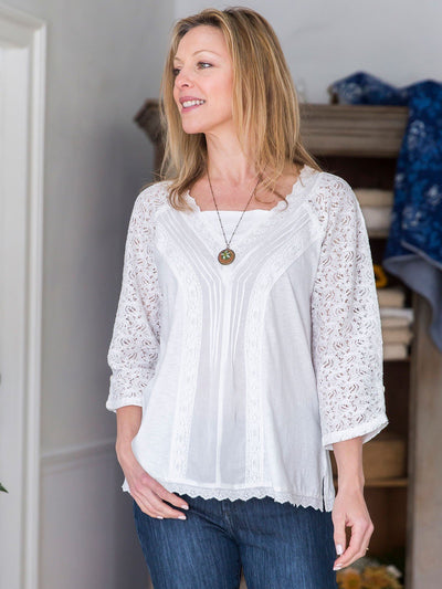 Juliet Blouse in White by April Cornell