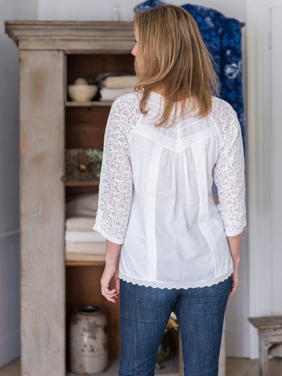Juliet Blouse in White by April Cornell