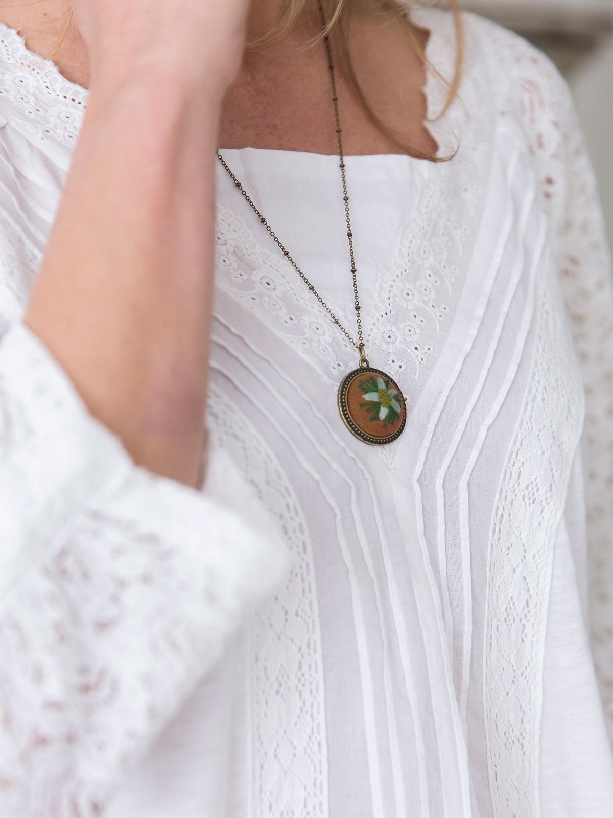 Juliet Blouse in White by April Cornell