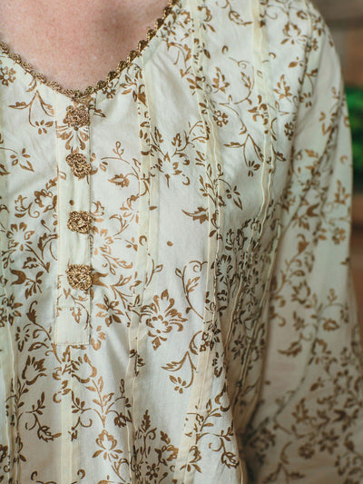 Halcyon Tunic in Ecru Gold by April Cornell