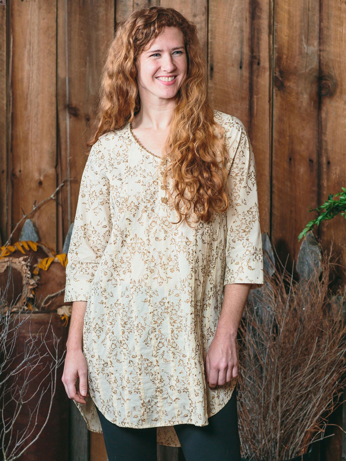 Halcyon Tunic in Ecru Gold by April Cornell