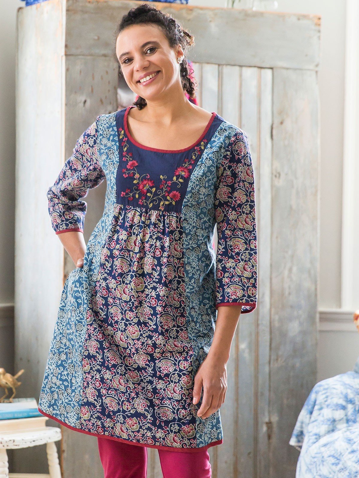 Frieda Tunic in Indigo by April Cornell