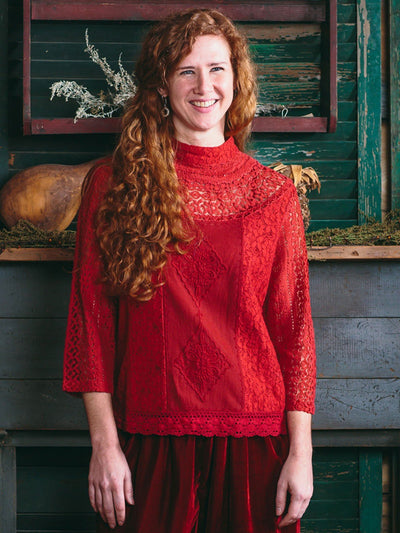 Maribelle Blouse in Crimson by April Cornell