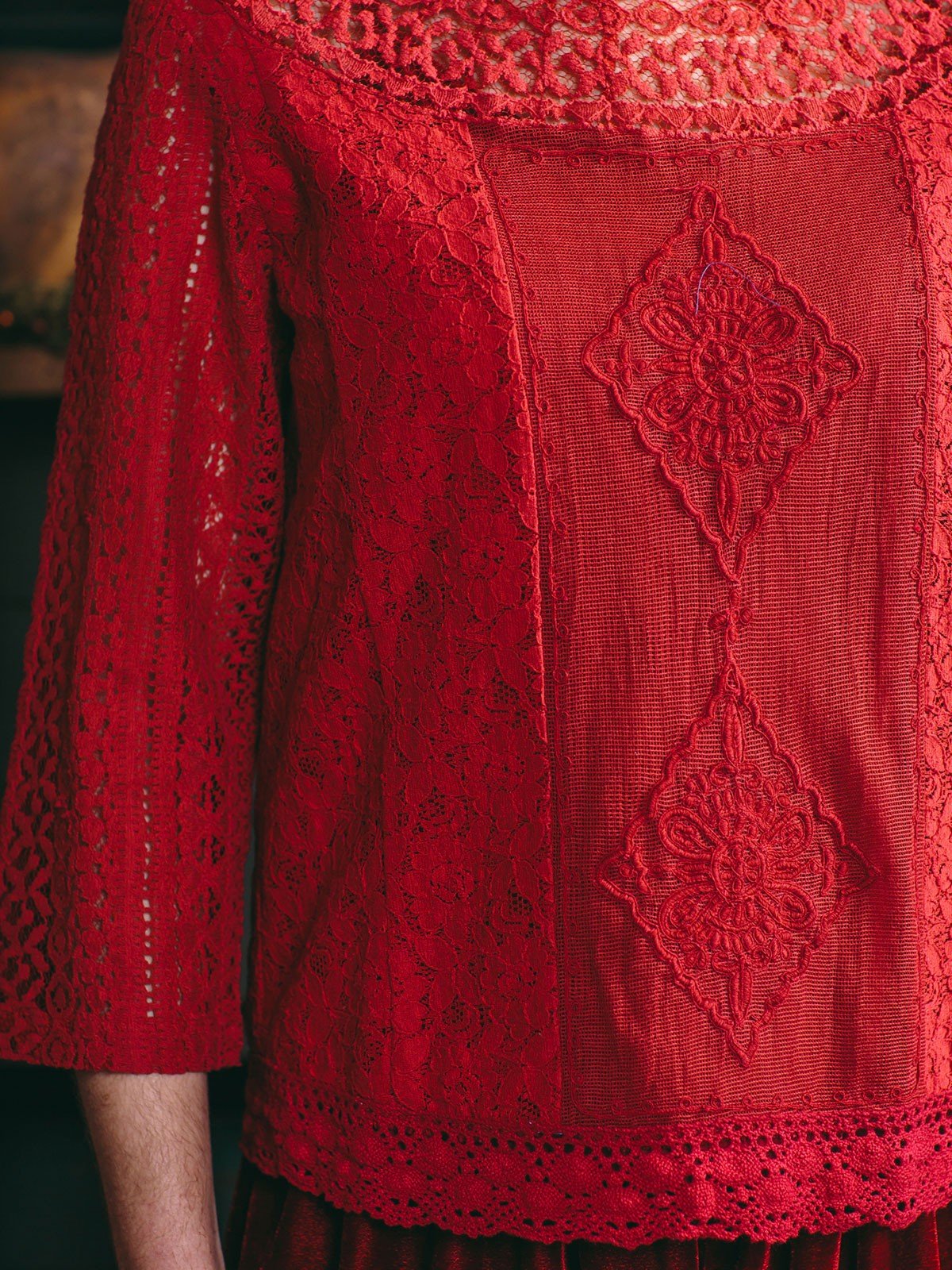 Maribelle Blouse in Crimson by April Cornell