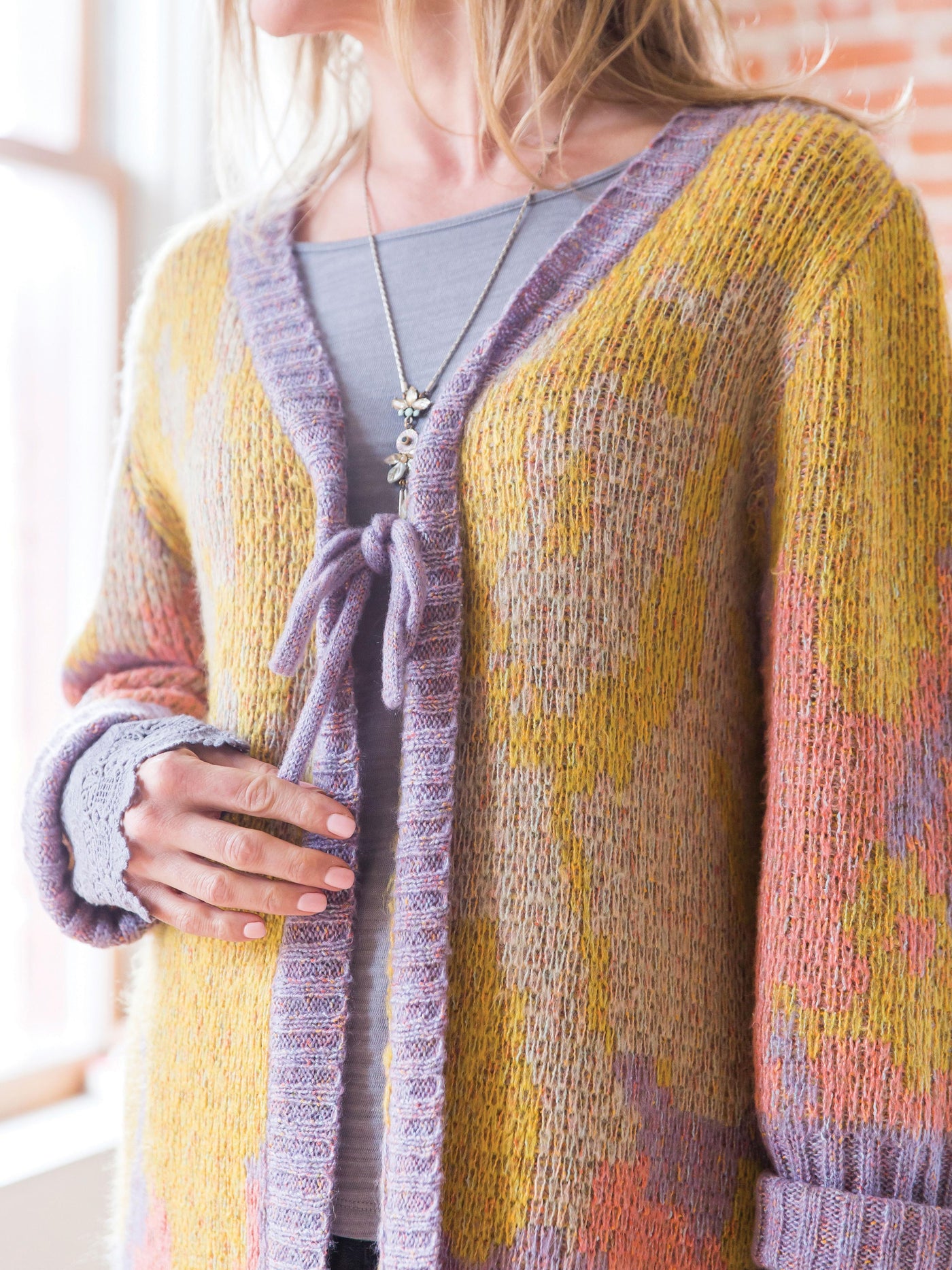 Nanette Cardigan in Gold Coral by April Cornell