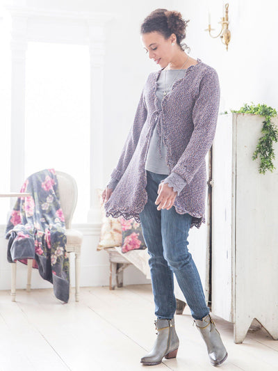 Coquette Cardigan in Orchid by April Cornell
