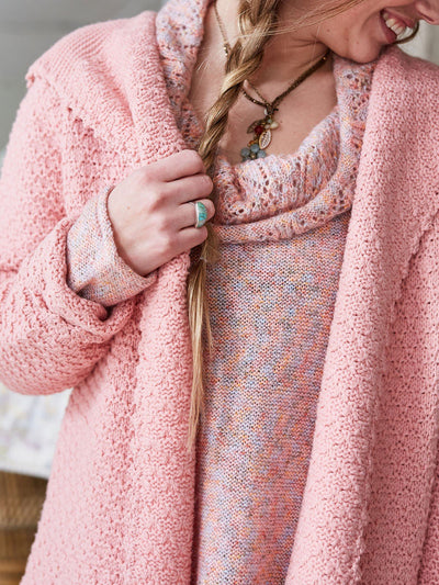 Petal Cardigan in Rose by April Cornell