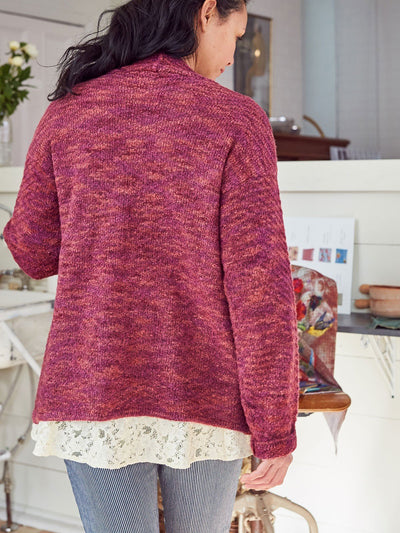 Lillian Cardigan in Plum by April Cornell