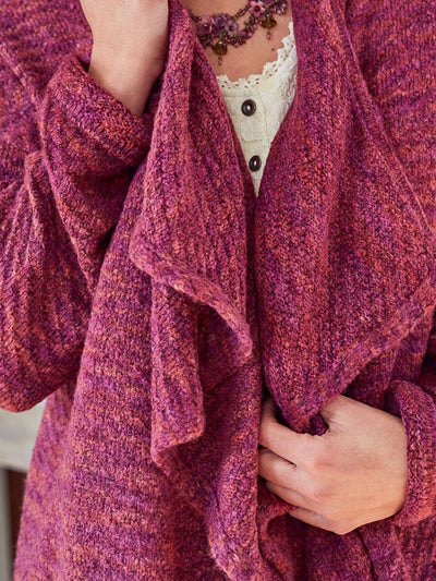 Lillian Cardigan in Plum by April Cornell