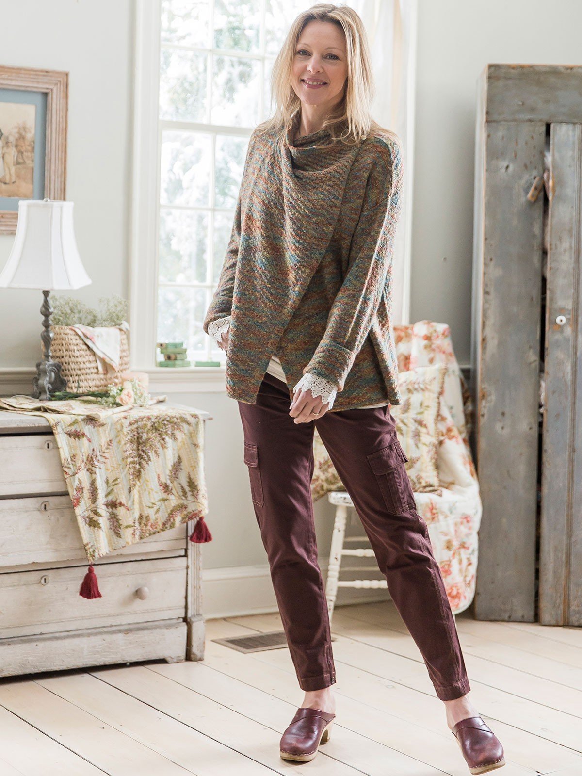 Woodland Cardigan in Green by April Cornell