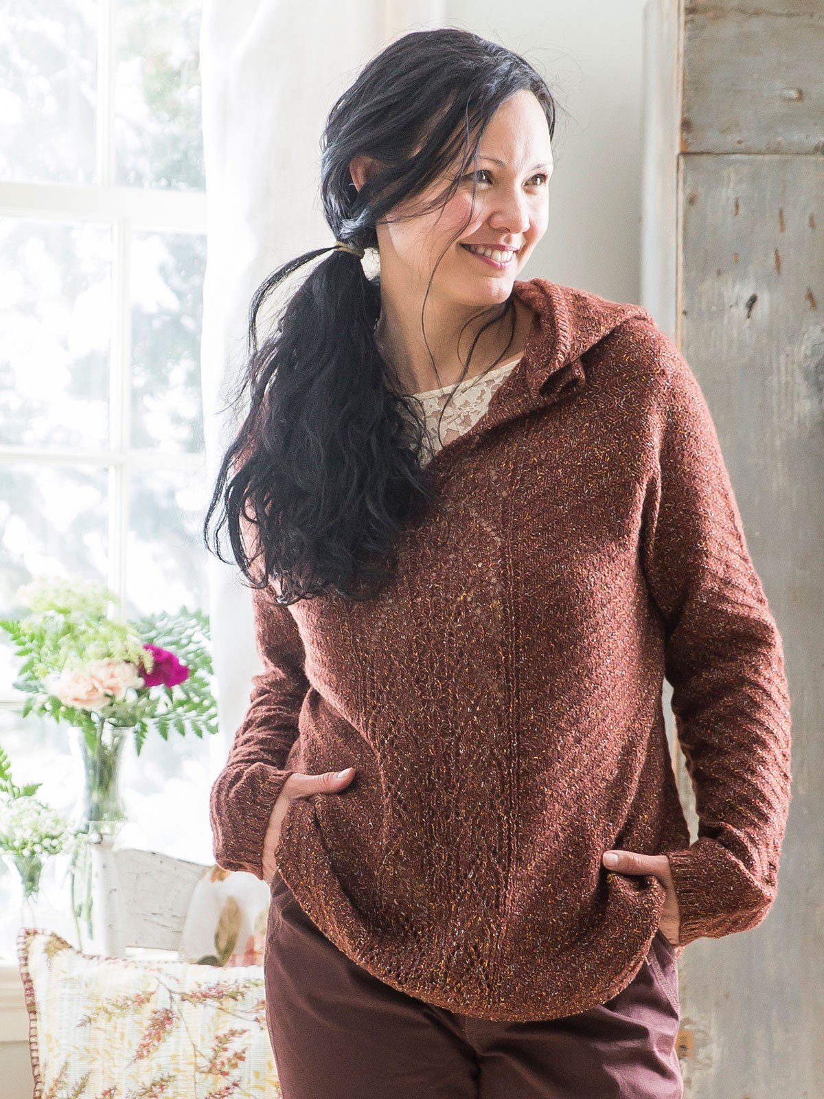 Cashel Pullover in Brown by April Cornell