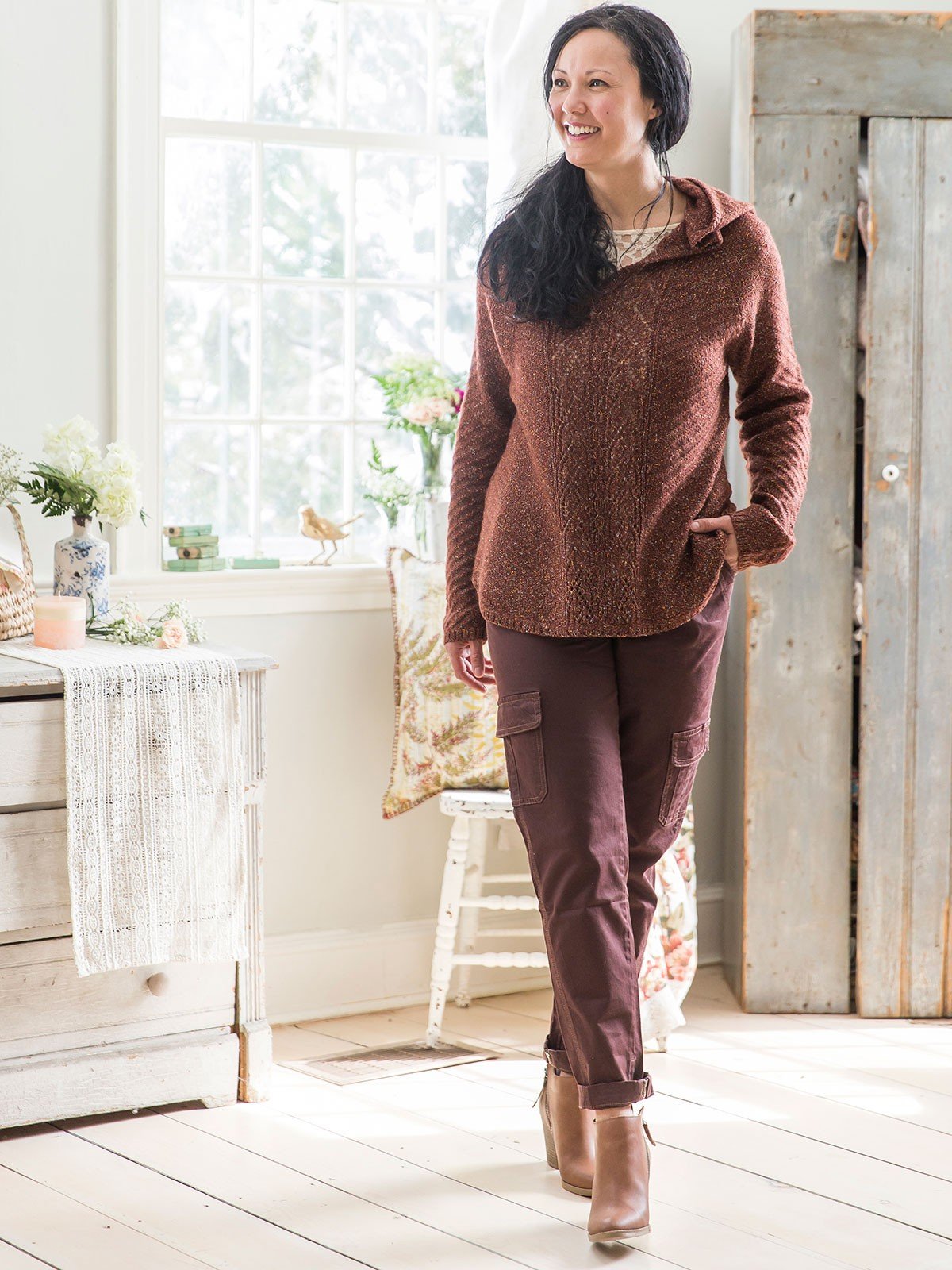 Cashel Pullover in Brown by April Cornell
