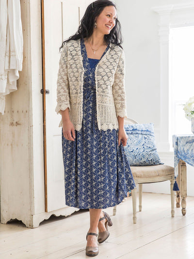 Calliope Cardigan in Ecru by April Cornell