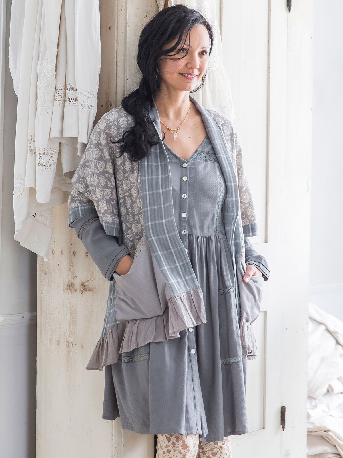 Patchwork Sweater in Multi by April Cornell